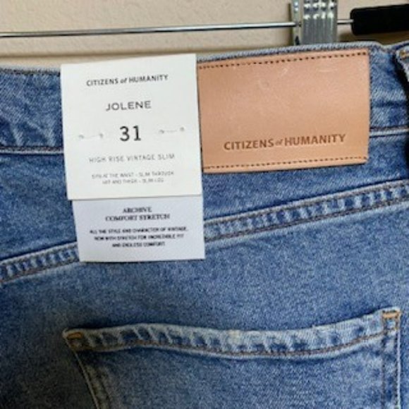 Citizens of Humanity Jolene High Rise Straight Jeans Dimple Size 31 NWT - Picture 5 of 6